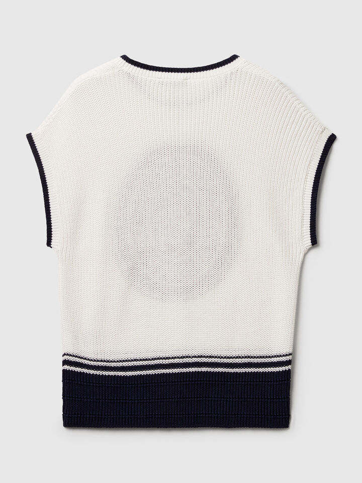 SLEEVELESS SWEATER Femme image number 6